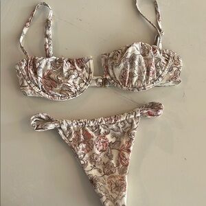Montce Floral Bikini - Cream and Pink